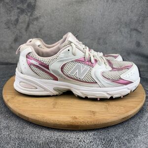 New Balance 530 Shoes Girls Size 7 White Pink Mesh Running Sneakers GR530RK